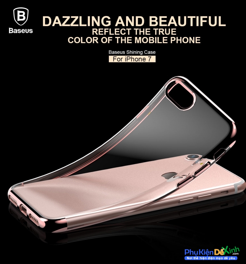 Ốp Lưng Viền Màu iPhone 8 iPhone 8 Plus Hiệu Baseus làm từ nhựa dẻo cao cấp ,đàn hồi tốt , lắp đặt máy thoải mái có thiết kế mặt lưng trong suốt hoàn toàn lộ nguyên bản mặt lưng của máy.